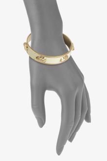 Alexander McQueen 3d Enamel Skull Bangle Braceletgoldtone - Lyst
