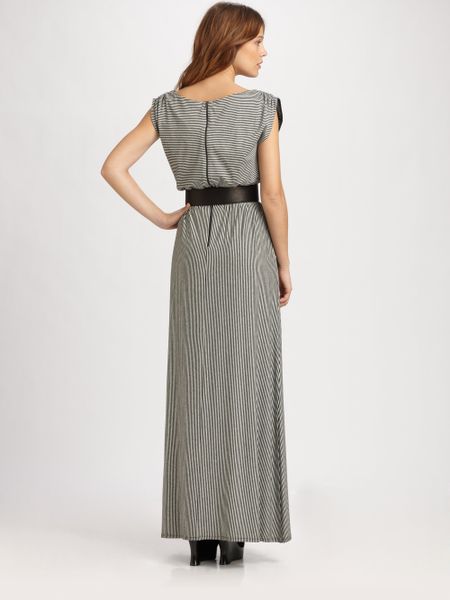 Alice + Olivia Luca Belted Maxi Dress in Gray (grey) - Lyst