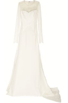 Antonio Berardi Silk-Blend Crepe and Lace Gown - Lyst