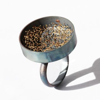 Arata Fuchi Kumbu Ring Make Use Of Fine Gold Wire - Lyst