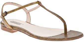 Bottega Veneta Tstrap Sandals - Lyst