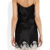 Carine Gilson Lace Appliqué Silksatin Chemise in Black - Lyst