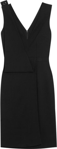 Christopher Kane Bolt-Embellished Folded Wool-Crepe Dress - Lyst