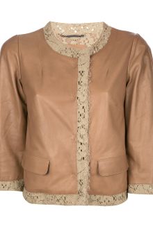 Dolce & Gabbana Fitted Lace-Trim Jacket - Lyst
