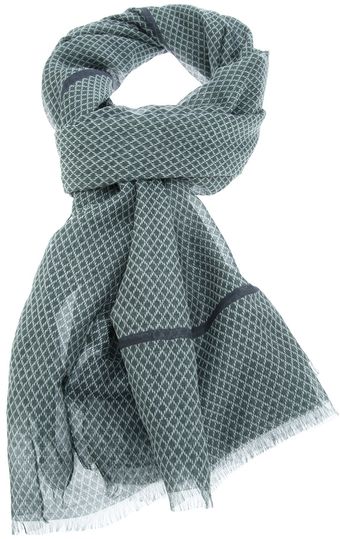 Emporio Armani Pattern Print Scarf - Lyst