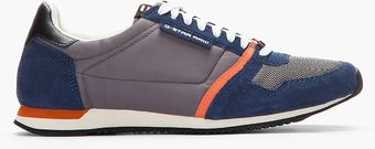 G-star Raw Navy Suede Trimmed Futura Sneakers - Lyst