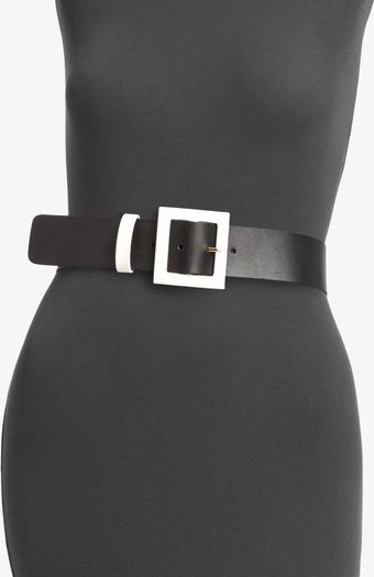 Kate Spade Key Pieces Wide Leather Belt - Lyst