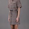 Kenzo Striped Shirt Dress in Black - Lyst