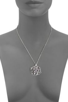 Majorica Pink Crystal Flower Necklace - Lyst