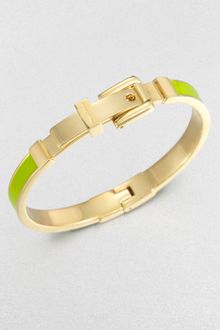 Michael Kors Enamel Buckle Bangle Bracelet - Lyst