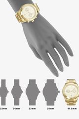 Goldtone Stainless Steel Chronograph Watch
