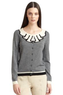 Moschino Cheap & Chic Intarsia Knit Wool Cardigan - Lyst