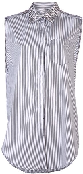 Pierre Balmain Pinstripe Top - Lyst