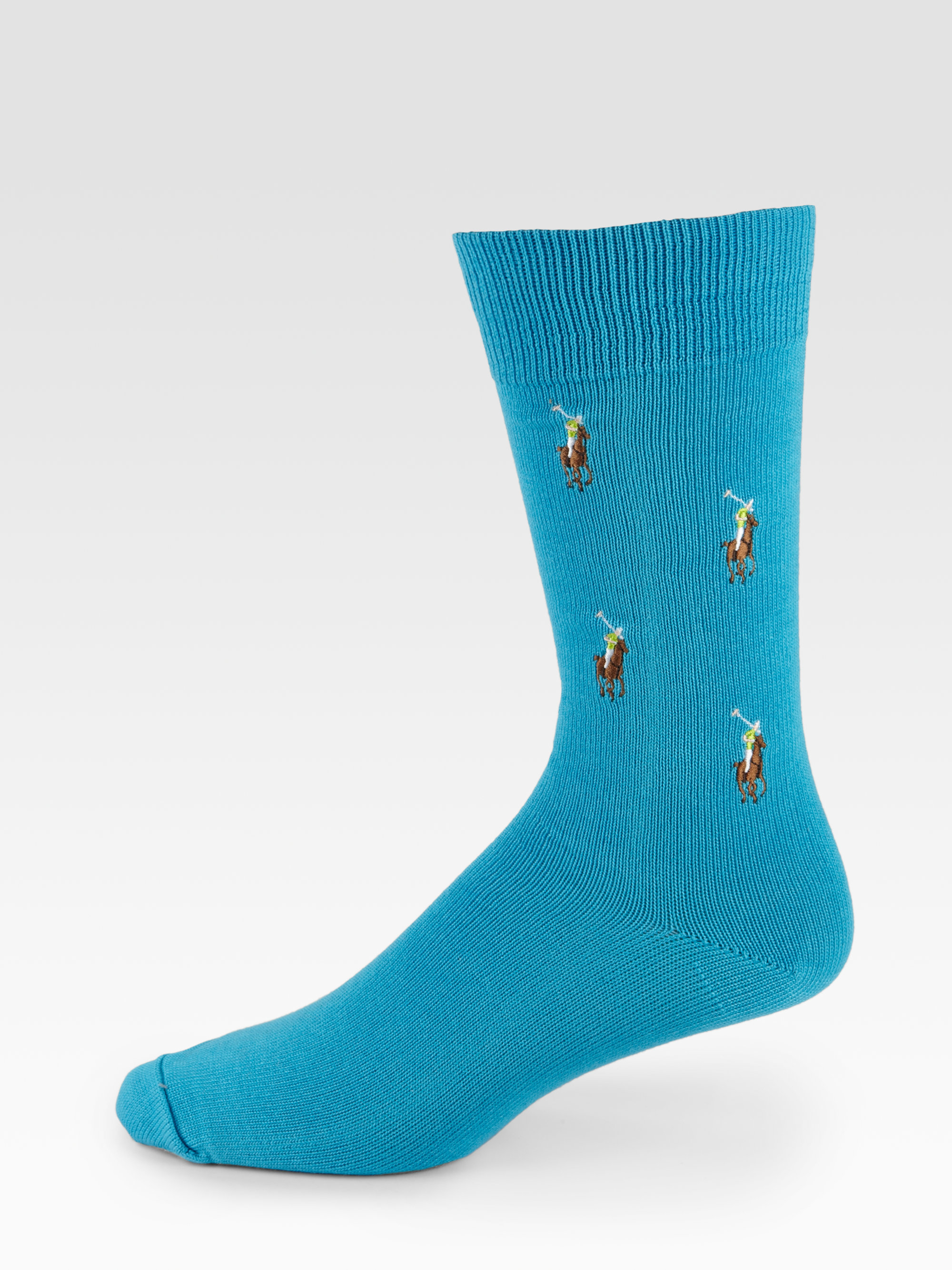 Polo Ralph Lauren Poloplayer Dress Socks in Blue for Men (turquoise) Lyst
