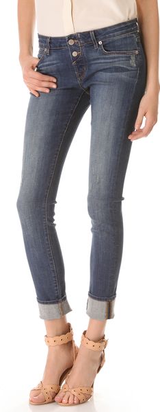 Rich & Skinny Button Up Skinny Jeans - Lyst