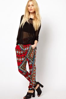 River Island Printed Trousers - Lyst