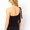 Seafolly Jazz Club Asymmetrical Swimsuit in Black - Lyst