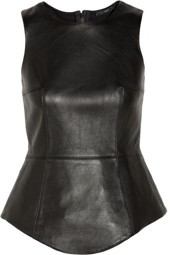 Tibi Leather and Ponte Top - Lyst