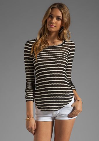 Whetherly Rosewood Rib Stripe Tee - Lyst
