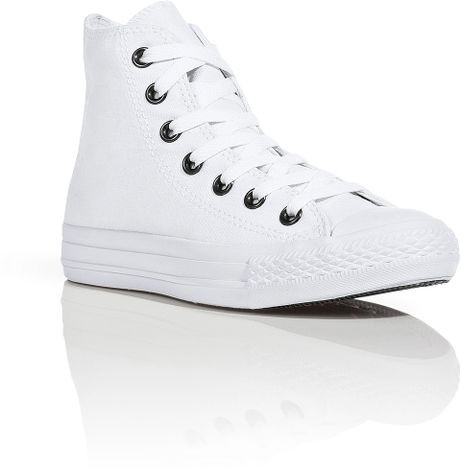 Converse White Monochrome Chuck Taylor All Star Hi Sneakers in White for Men | Lyst