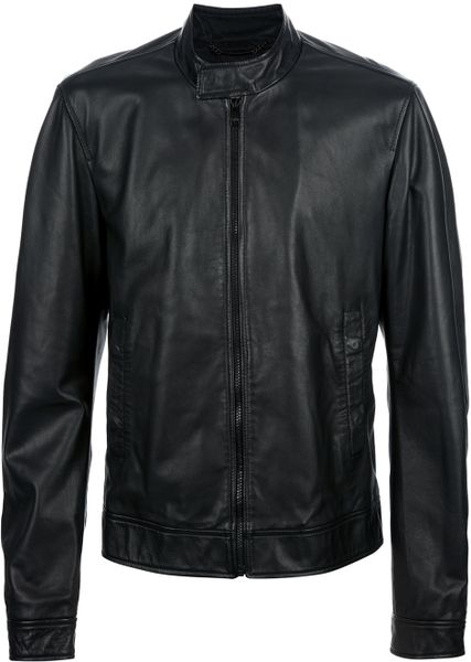 Dolce & Gabbana Leather Jacket in Black for Men | Lyst