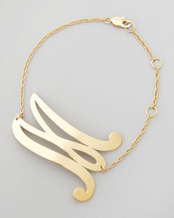 Jennifer Zeuner Swirly Initial Bracelet - Lyst