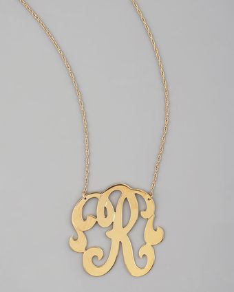 Jennifer Zeuner Swirly Initial Necklace R - Lyst