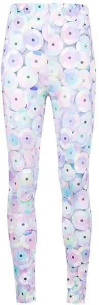 Jeremy Scott Sequin Print Leggings - Lyst