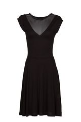 Mango Mesh Panel Dress