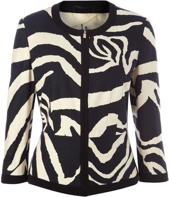 Max Mara Studio Texas Zebra Print Blazer - Lyst