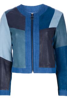 MiH Jeans Paneled Leather Jacket - Lyst