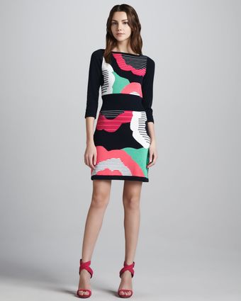 Nanette Lepore Cartoonist Printed Knit Dress - Lyst