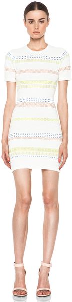 Opening Ceremony Hollis Stripe Dress in Ivory Combo - Lyst