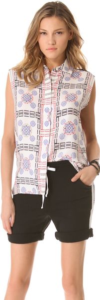 Pencey Tile Print Blouse - Lyst