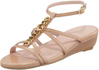 Stuart Weitzman Tiffy Chaintrim Wedge Sandal Nud - Lyst