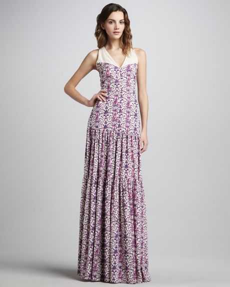 Tory Burch Logan Tiered Printed Maxi Dress in Multicolor (poundcake lorely) - Lyst