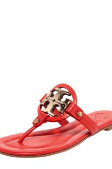 Tory Burch Miller Logo Flat Thong Sandal - Lyst