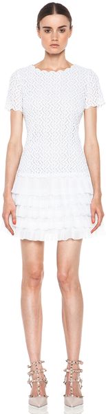 RED Valentino Full Daisy Organza Dress - Lyst