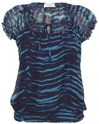 Almost Famous Tiger Print Chiffon Top - Lyst