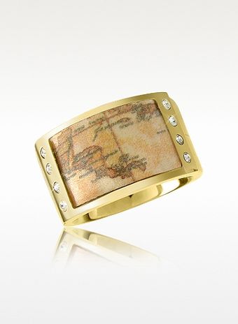 Alviero Martini 1a Classe 1a Prima Classe Goldplated Geo Band Ring - Lyst