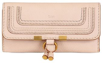 Chloé Marcie Textured Leather Long Wallet - Lyst