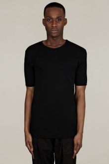 Comme Des Garçons Mens Black Fine Rib Cotton Tshirt - Lyst