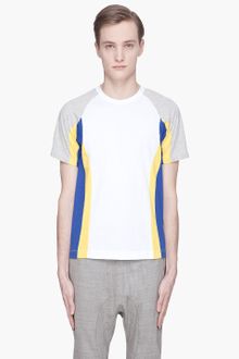Comme Des Garçons Blue and Yellow Cotton Jersey T-shirt - Lyst