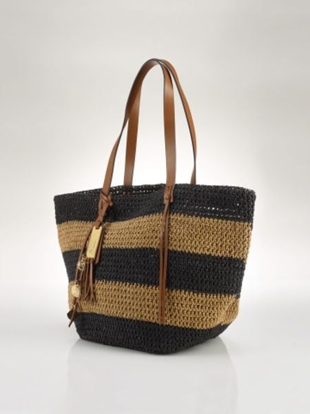 ralph lauren straw tote