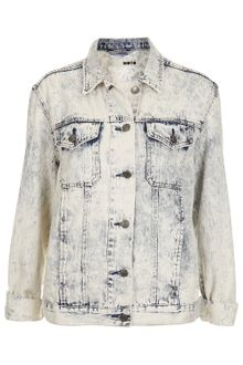 Moto Moto Acid Wash Oversize Jacket - Lyst