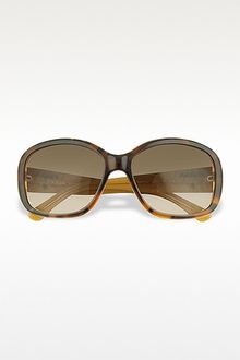 Prada Signature Temple Plastic Sunglasses - Lyst