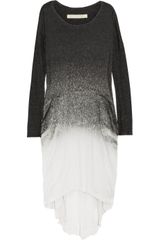 Raquel Allegra Laddered Tiedye Cottonblend Jersey Dress