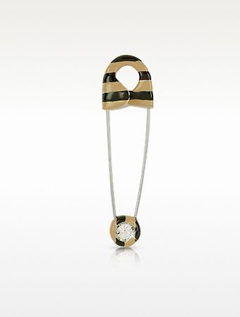 Sonia Rykiel Striped Safety Pin Brooch - Lyst