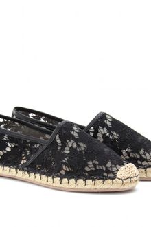 Valentino Lace Espadrilles - Lyst