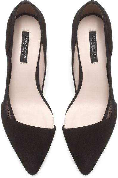 Zara Mid Height Fishnet in Black - Lyst